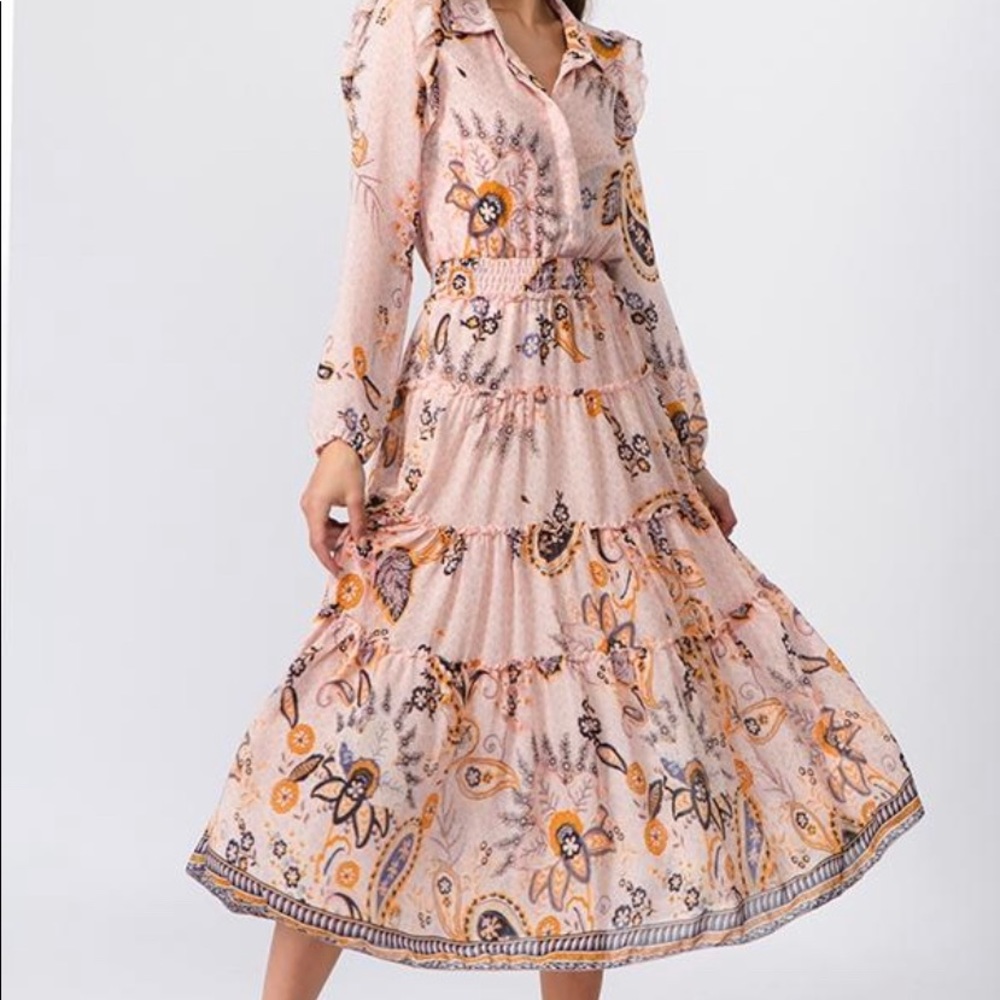 Beautiful floral button up dress